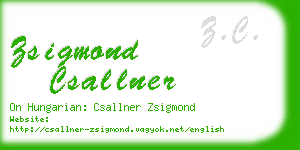 zsigmond csallner business card